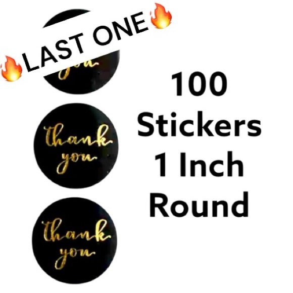 Clearance 100 Thank You Stickers Pack 1” Round PRICE IS FIRM - Picture 1 of 2